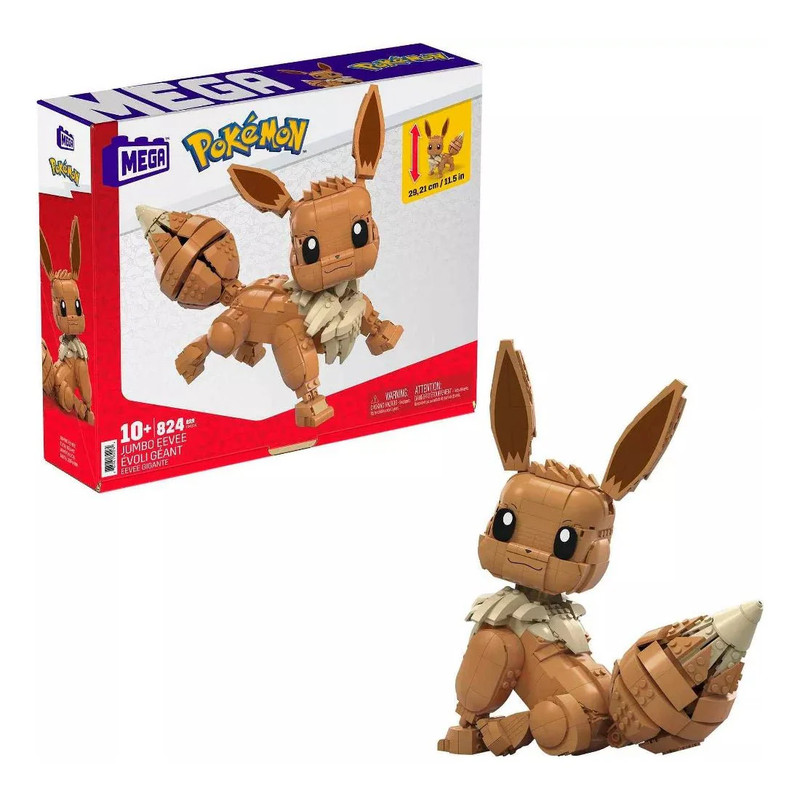 Mega Pokémon Jumbo Eevee Building Set - 824pcs - بوكيمون